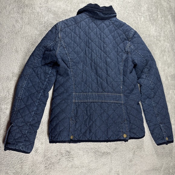 Vintage Ralph Lauren Quilted L Lauren Jeans Denim Blue Jacket Women's Sz Small - Picture 11 of 13